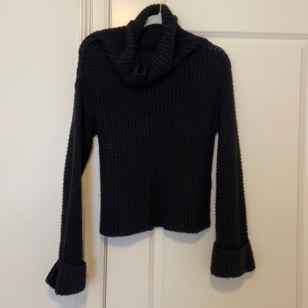 black cow neck sweater size XS